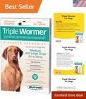 Effective Worm Treatment for Medium/Large Dogs - 12 Pack Triple Wormer Tablets