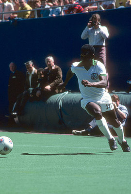 Pele' #10 New York Cosmos chases after the ball at an NASL Soccer - Old Photo