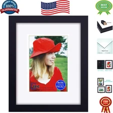 8x10 Solid Wood Picture Frame – Vertical or Horizontal Mounting for Memories