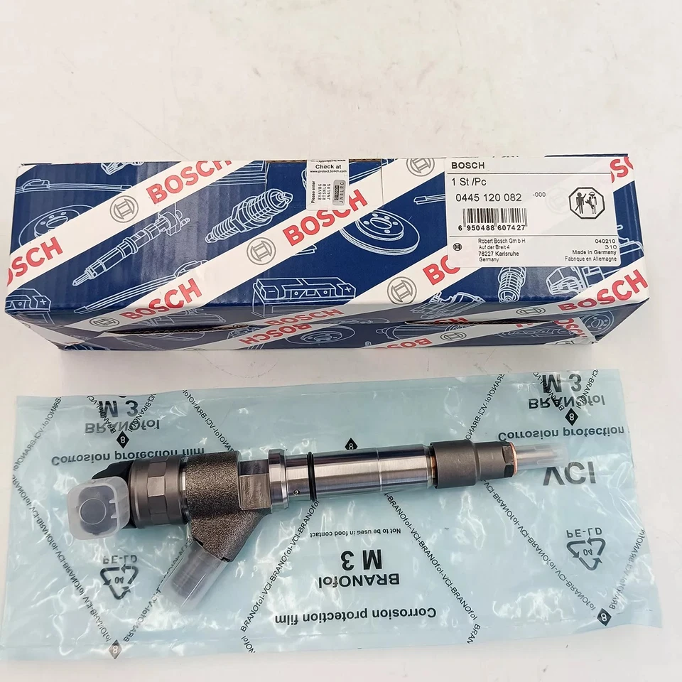 8 X 0986435520 Bosch Fuel Injector 0445120082 For 2007-10 GMC LMM Duramax 6.6L Foto 2 de 4