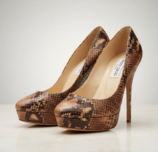 Jimmy Choo Snakeskin Platform Pumps Heels Size 39.5 9.5