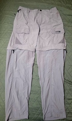 Magellan Sportswear Men s XL Gray Convertible Zip-Off Cargo Pants Nylon Blend