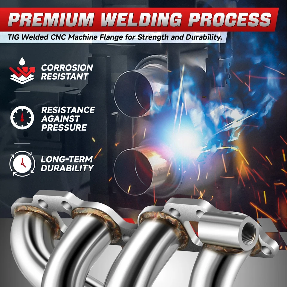 Cabezales de escape Tri-Y Fit 91-01 Nissan Sentra 200sx Infiniti G20 SR20DE Foto 4 de 4