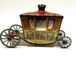 1953 Queen Elizabeth II Coronation Coach Biscuit Tin Jacobs UK