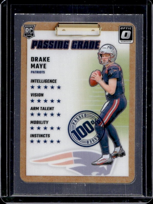 2024 Panini Donruss Optic Drake Maye Passing Grade RC Rookie #4 Patriots