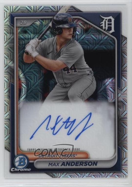 2024 Bowman Chrome Prospect Mega Box Auto Max Anderson #BMA-MA Auto y5d