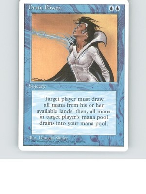 Drain Power 67 Rare Fourth Edition Lightly played b1-157 MTG