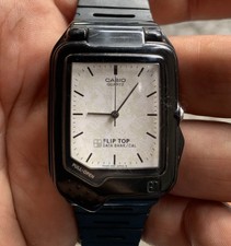 Rare Casio Flip Top FTP-30 Mod :761 Data Bank /Calculator Anti-digi Watch Japan