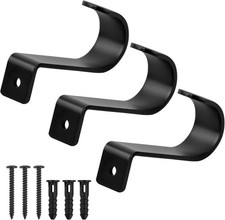 3 Stück Gardinenstangenhalter Edelstahl Vorhang Halter Metall Vorhangstange Wand