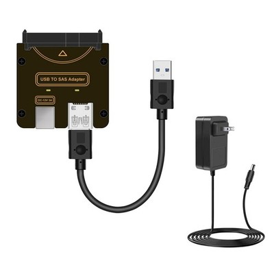 SFF-8482 SAS 29Pin to 5Gbps USB 3.0 Hard Disk Drive Adapter Card with  Port1001