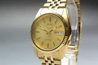 Vintage [NEAR MINT] Seiko 5 7S26-0500 SNXJ94 36mm Gold Dial AT Mens Watch JAPAN