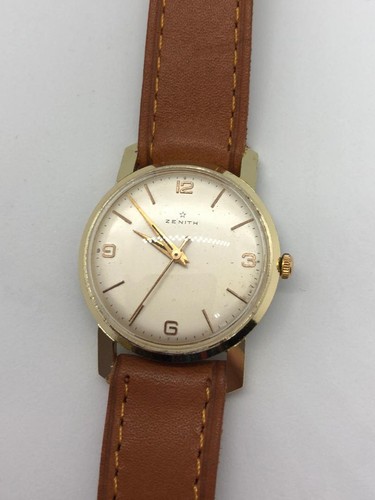 ZENITH 32mm Hand-Winding Gold Vintage Men's Watch excellent condition Antique - Picture 20 of 24