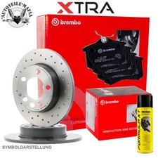 BREMBO Bremsensatz Bremsscheiben Sport Beläge + Bremsenreiniger hinten für AUDI