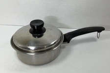Vintage JC Penney Fashion Manor 1 Qt Stainless Steel Sauce Pan Lid 6”