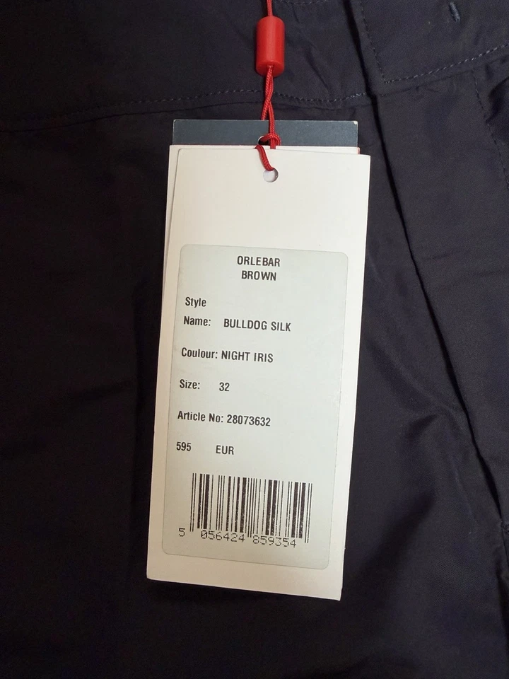 Orlebar Brown Bulldog Silk short de bain homme soie bleu marine uni 32 - Photo 3/4
