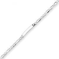 7,4Mm Id-Armband Figarokette Silberarmband Armschmuck Aus 925 Silber 21Cm