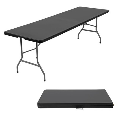 8FT Folding Table Half Portable Foldable Table Picnic Table for Office Home C...