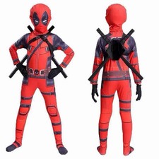 Deadpool Costume Bambini Ragazzi Ragazze Supereroe Tuta Cosplay Halloween Outfit
