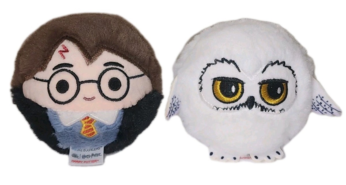 Ty Beanie Bouncers - HARRY POTTER & HEDWIG Owl (3-4 Inch) NEW