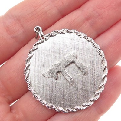 JAY POSON 925 Sterling Silver Vintage Chai Judaica Charm Pendant