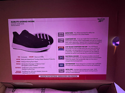 Reebok Sublite Legend Work Shoes Black/White ASTM F2413 EH RB4023/RB423
