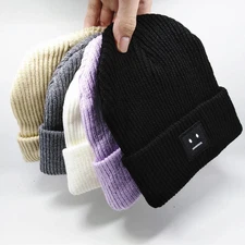 Beanie Hat Cap Plain Knit Ski Skully Cuff Winter Warm Slouchy Men Women Solid CF