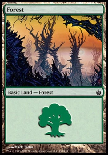 Forest (155) -Foil Medium Play MTG Mirrodin Besieged - 第 1/1 張圖片