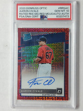 2020 PANINI OPTIC AARON CIVALE RED MOJO AUTO PSA 10 BASEBALL CARD #RRS-AC