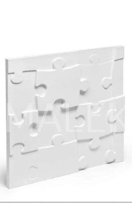 3D Wandpaneele Modern Style Puzzles Effekt Raumdeko aus Gips Putz