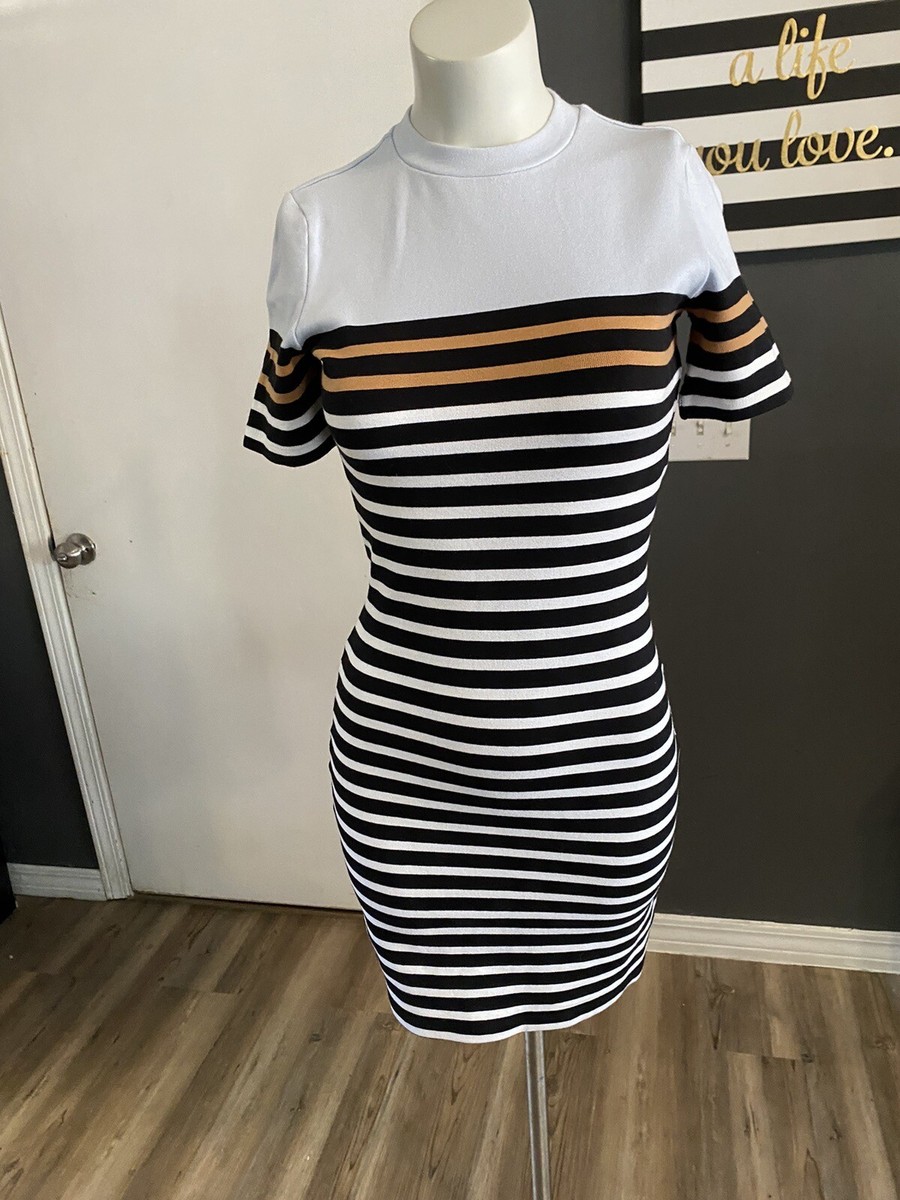 T By Alexander Wang Women's Striped Knit Bodycon T-shirt