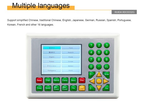 Sistema controlador láser Ruida RDC6332G/M para máquina de grabado de corte láser CO2 - Imagen 14 de 15