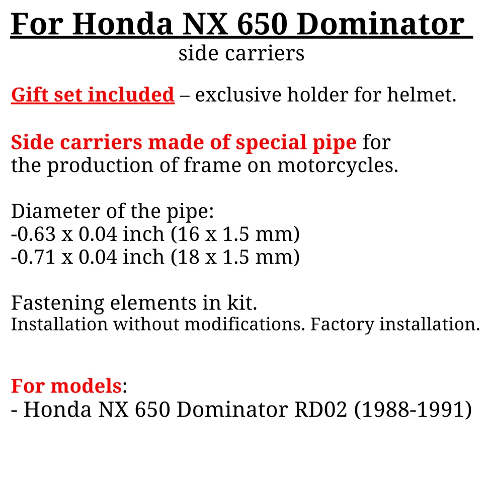 Alforja para bolsas blandas Honda NX 650 Dominator Side Carrier RD02 (88-91) Foto 3 de 4