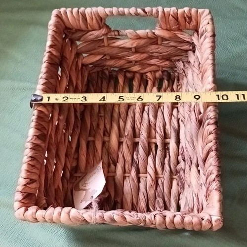 New Handcrafted in Vietnam rectangular Basket with Handles - Picture 9 of 10