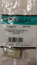 NEW Panduit CJ64EIY Mini-Com Module Category 3 Utp 6 Pos 4 Wire T568A Elec