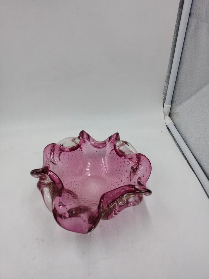 Caramelo decorativo MCM burbujas controladas transparentes de arándano de vidrio artístico de Murano de colección Foto 2 de 4