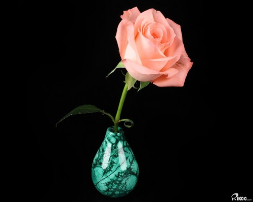 3.1" Malachite Carved Crystal Vase, Realistic, Crystal Healing - Picture 2 of 7