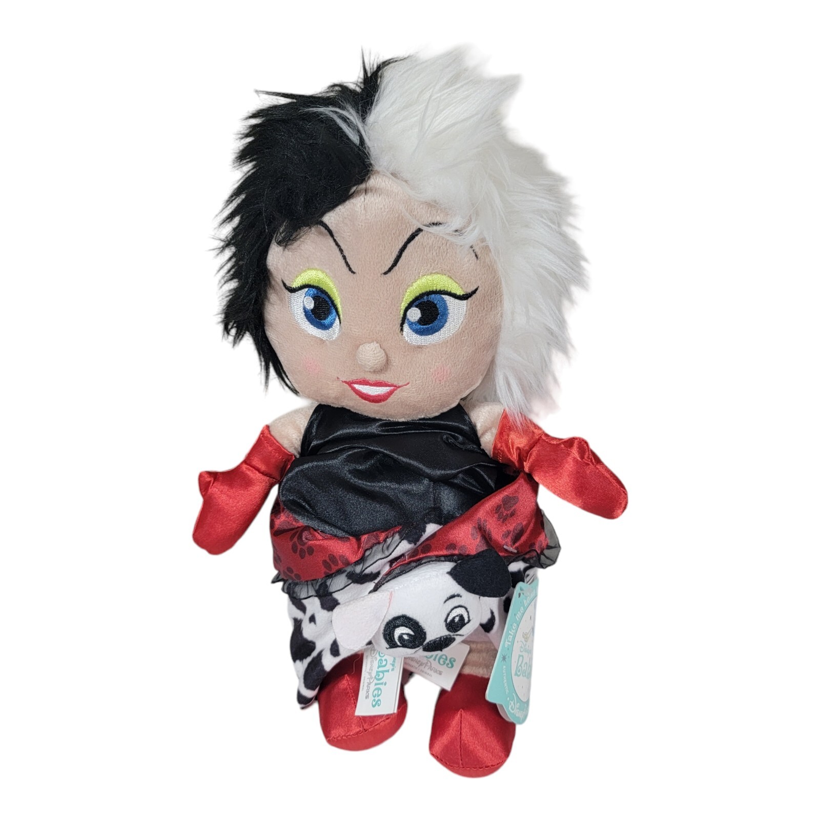 Disney Babies 11 inch Baby Cruella Plush Doll in Dalmatian B