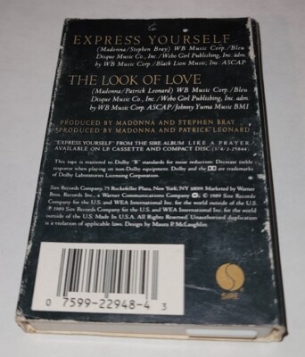 Vintage 1989 Madonna Express Yourself Cassette Single Sire