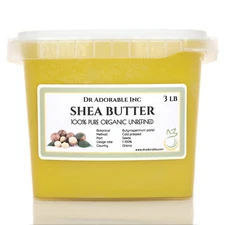 100 % PURE RAW VIRGIN UNREFINED ORGANIC SHEA BUTTER FROM GHANA 3LB FREE SHIPPING
