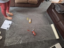 DIY Carpet Temporary Protection Film Self Adhesive Roll 600mm x 100m 60 Micron