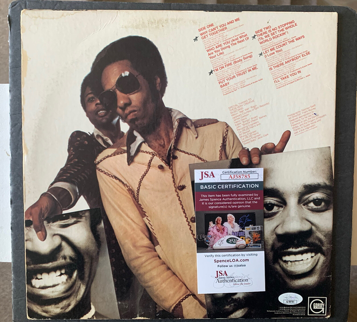 THE TEMPTATIONS SIGNED VINYL OTIS WILLIAMS JSA DENNIS EDWARDS DO THE