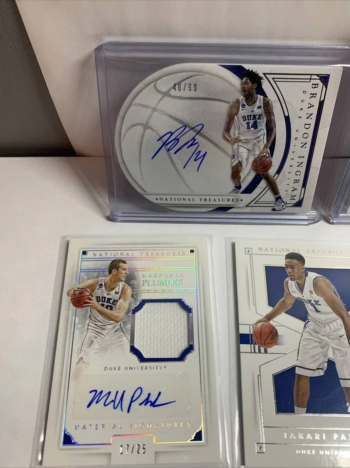 Lote de tarjetas deportivas Duke, Brandon Ingram, autógrafo, Jabari Parker, Winslow, NBA Foto 2 de 4