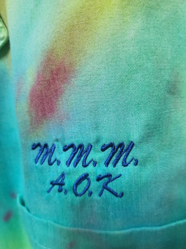 Landau Tye Dye Lab Coat Men's Large Sz 48 65% Polyester 35% Cotton - Image 4 of 4