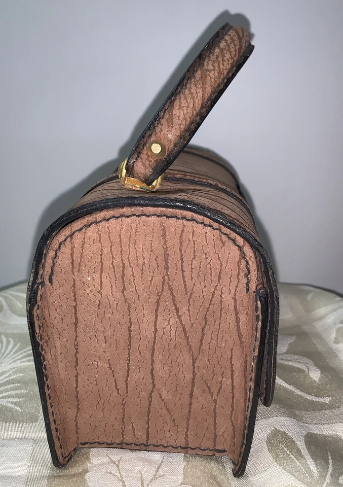 Tano Madrid сумочка доктор стиль ручная сумка кожи винтажный коричневый текстурированный Orig карта - Изображение 3 из 4