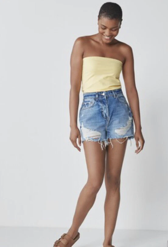 Tall high waisted shop denim shorts
