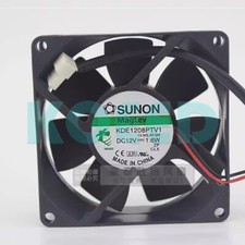 New SUNON KDE1208PTV1 8025 DC12V 1.6W 8CM 2-Pin Silent Cooling Fan
