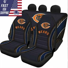 Chicago Bears Car 5 Seater Cover Auto Front Rear Cushion Protector Universal Fit