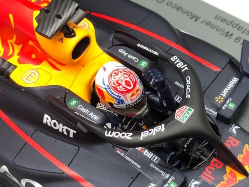 #1 Max Verstappen Red Bull RB19 Winner Monaco GP 2023 Diecast F1 Car 1/18 Spark - Picture 12 of 15