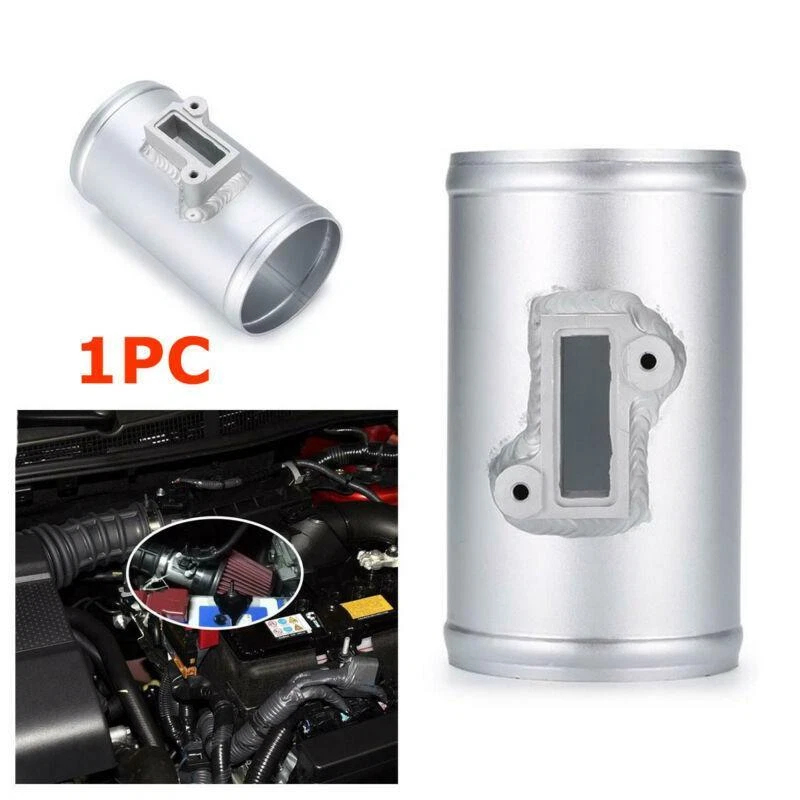 1x Adaptador de medidor de admisión de montaje con sensor de flujo de aire de aluminio para Honda Ford Nissan Foto 2 de 4