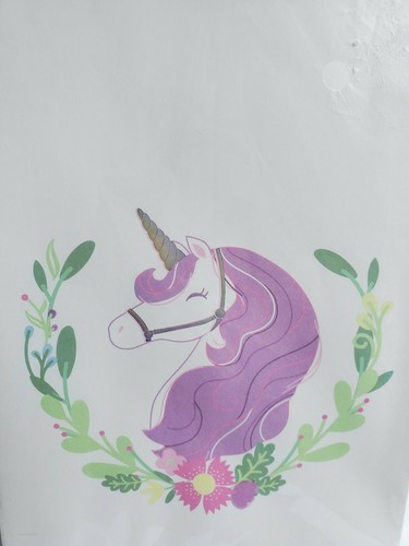 Unicorn & Floral Treat / Birthday Party Favor Loot Bags Set of 24 Food Safe NEW - Picture 10 of 11
